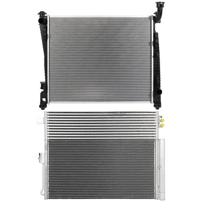 Aluminum Radiator & Condenser Cooling Kit For 2011-2016 Jeep Grand Cherokee Foto 1 de 4