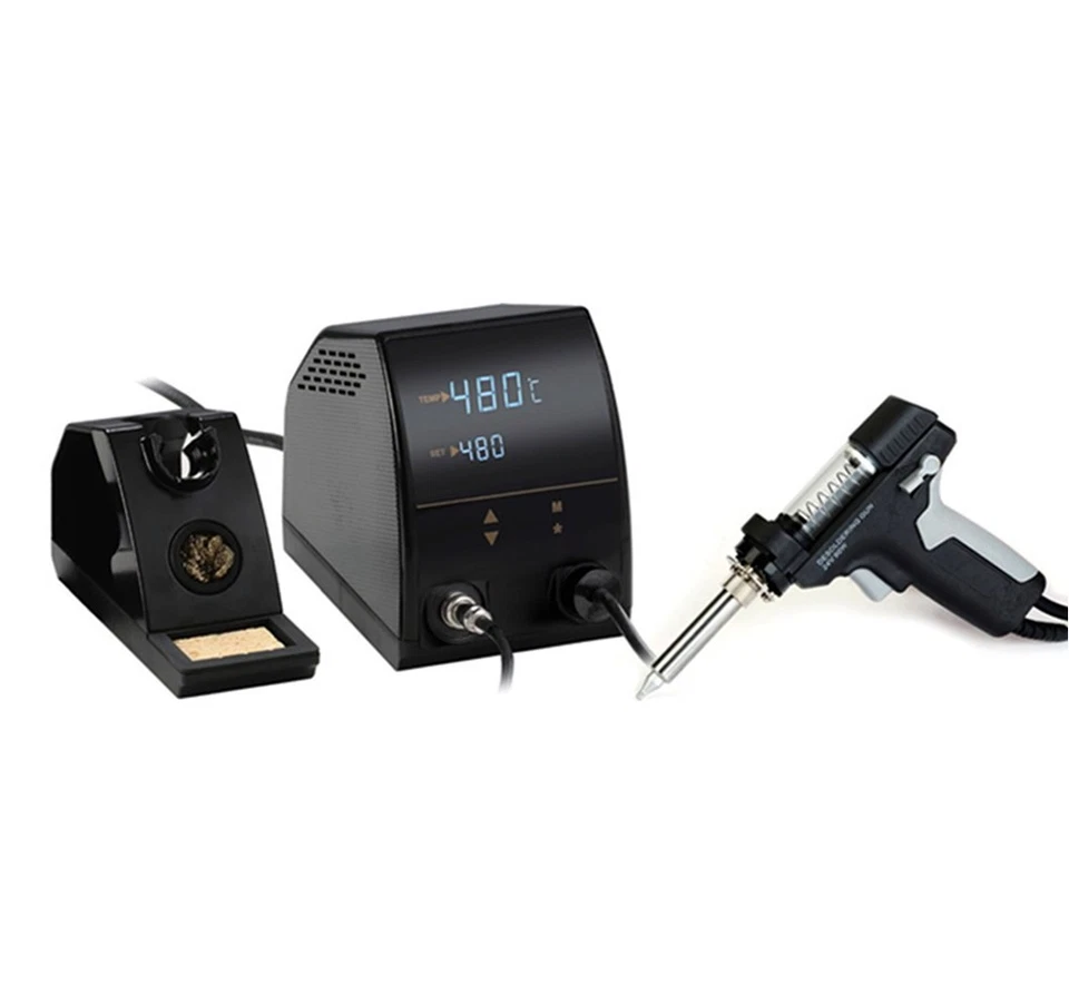 Stazione dissaldante aspira stagno ZD-8965 ESD 160°C-480°C 140W pistola 80w NUOV - Immagine 1 di 1