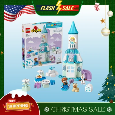 [热销]乐高 DUPLO 冰雪奇缘 Anna & Elsa 城堡派对 10455 建筑套件 54 件 — 第 1/4 张图片