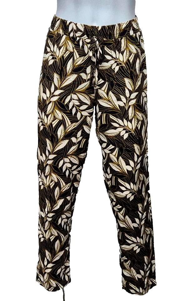 Primark Mujer Precioso Multicolor Estampado Viscosa Pantalón Talla GB - Imagen 1 de 2