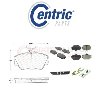 Centric Ceramic Disc Brake Pads w Shims for 1996-1997 Ford Thunderbird 3.8L hg Foto 1 de 4