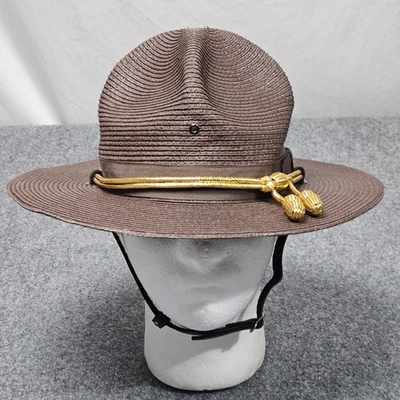 Sombrero Campaña Paja The Lawman Milán Marrón 7 1/8 57cm De Colección EE. UU. Estilo Taladro Foto 1 de 4