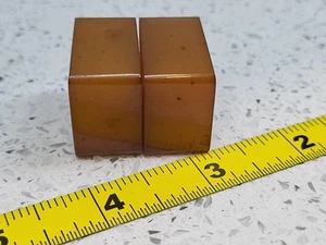 2 azulejos antiguos de juego de mahjong de baquelita caramelo - Imagen 1 de 6