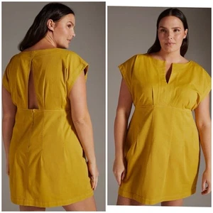 Anthropologie Maeve Korsett Etuikleid Mustad gelb Kleid GR. 18 W - Bild 1 von 15