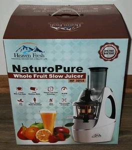 HEAVEN FRESH HF-3014 SLOW MASTICATING COLD PRESS JUICER NEW IN BOX - Picture 1 of 10