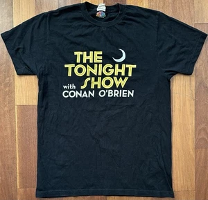Camisa Negra RARA HTF NBC The Tonight Show with Conan O' Brien Talla Para Hombre GRANDE - Imagen 1 de 5