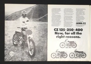 1973 Jawa CZ 125 250 400 Original 2-Page Print Ad Motocross VTG MX - Picture 1 of 3
