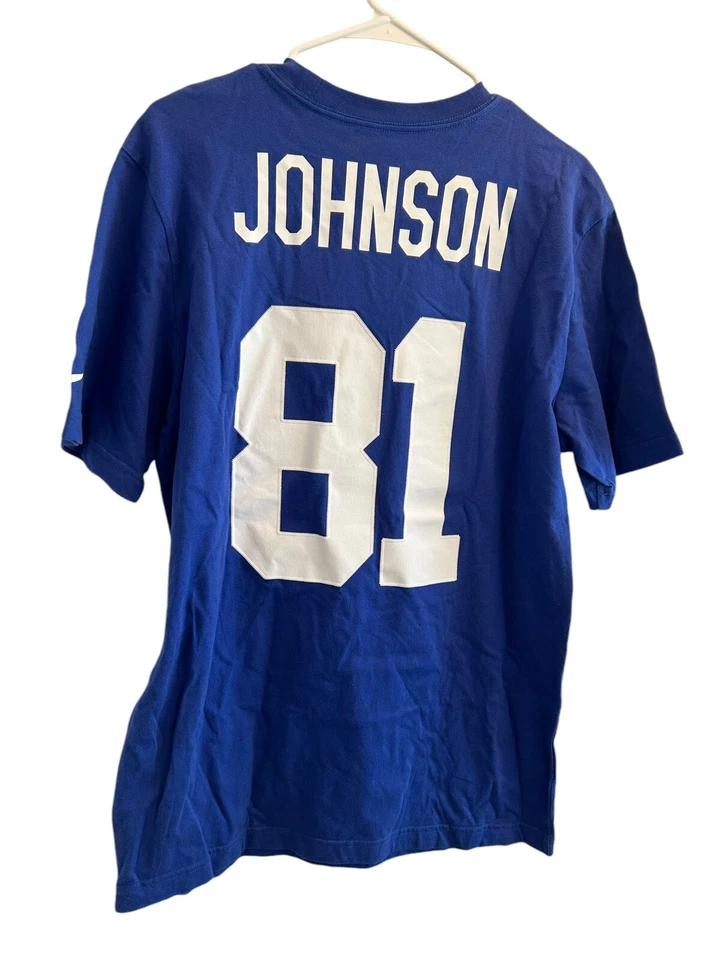 Camiseta Indianapolis Colts Adulto L Johnson #81 The Nike Números Azul Nova Com Etiqueta - Imagem 1 de 4