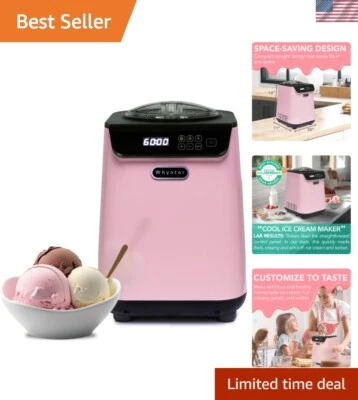 Stylish 1.28 Qt Upright Ice Cream Maker with Timer & Motor Protection Feature - Image 1 of 4