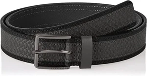 CINTURÓN EN RELIEVE BOSS HUGO BOSS THER HB-I TALLA 35, 50461649. GRIS OSCURO, 85 cm 32", NUEVO - Imagen 1 de 2