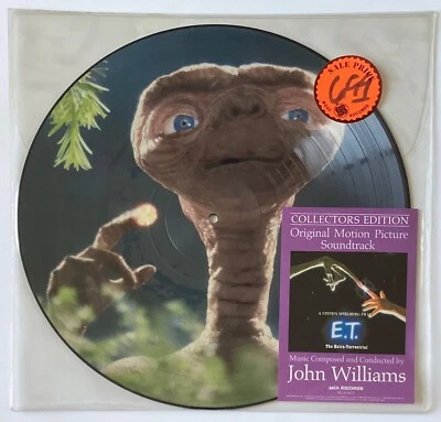 E.T. ~ John Williams/Spielberg *SEALED* Orig 1982 COLLECTORS ED. PICTURE DISC LP - Image 1 of 3