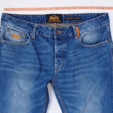 Mens SuperDry COPPERFILL LOOSE Relaxed Straight Blue Jeans W37 W36 L34