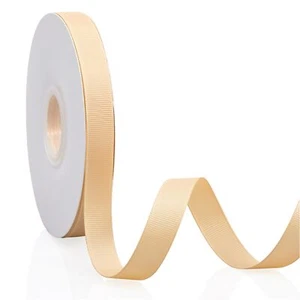 Gold 5/8" X 50 Yards Solid Color Double Faced Grosgrain Ribbon for Gifts Wrap... - Picture 1 of 7