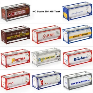 1/2/5/10Pcs Échelle HO 1:87 Wagon-Citerne Conteneur 20ft Boîte de Chargement - Picture 1 of 21