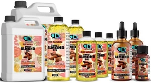 Sweet Almond Oil Carrier Oil Cold Pressed Ideal for Massage, Skincare & Haircare - Picture 1 of 15