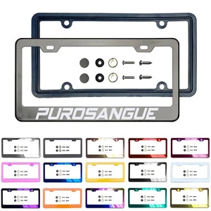 New Laser Etched Stainless Steel License Frame Silicone Guard for purosangue - Picture 1 of 143