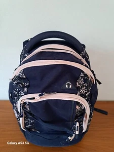Schulrucksack verstellbar, Mädchen, Satch, blau-rosa, gebraucht, - Bild 1 von 6
