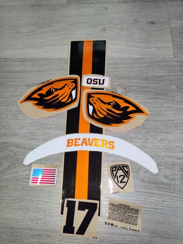 Oregon State Beavers football helmets 3M vinyl decals chrome Cover