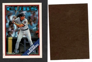 Ryne Sandberg 1988 OPC Chicago Cubs "Black-Out" error trasero... - Imagen 1 de 3