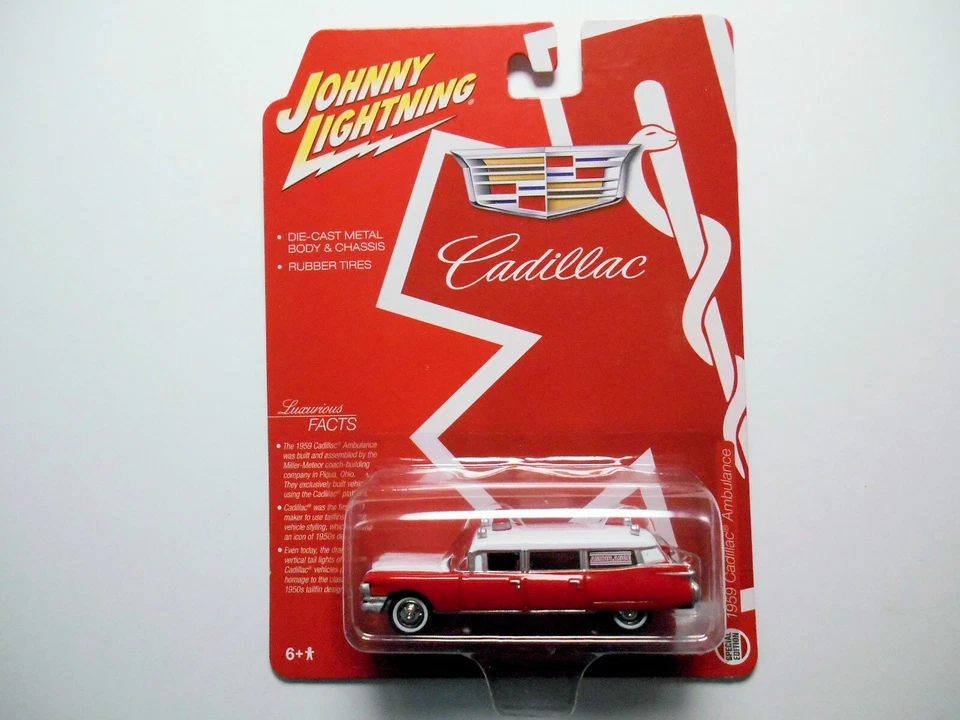 Johnny Lightning Hobby 1959 Cadillac Ambulance 1/64 Diecast JLSP098