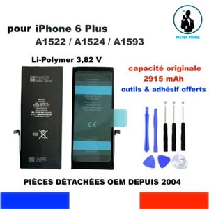 BATTERIE REMPLACEMENT IPHONE 6 PLUS 616-0770 OEM CAPACITE ORIGINALE 2915mAh - Photo 1 sur 11