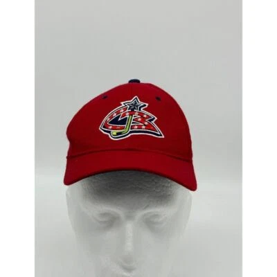 Columbus Blue Jackets Hat Men 7 1-8 Red Fitted The Z Hat NHL Baseball Cap Zephyr - Image 1 of 4