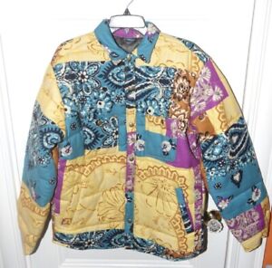 BDG Urban Outfitter’s Pattern Quilted Shirt Jacket Men’s Small Multicolor