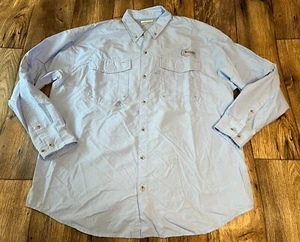 Columbia Omni Shade Ventilated Shirt Large Light Blue Long Sleeved Fishing - Picture 1 of 5