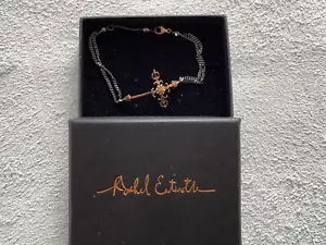 Genuine Rachel Entwistle gold/rhodium plated Gothic cross pendant bracelet c2015 - Picture 1 of 16