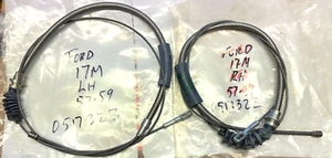 FORD TAUNUS 17M P2 1957-12/59, RH+LH PARKING BRAKE CABLES #0517322, 0517323 NOS! - Picture 1 of 9