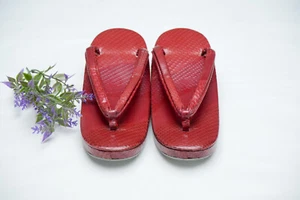 DEAR VANILLA AUTHENTIC JAPANESE VINTAGE ZORI KIMONO SANDALS 23.5cm US SIZE 6.5 - Picture 1 of 7