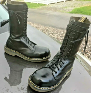 Dr Martens 1940 black leather steel toe boots UK 6 EU 39 - Picture 1 of 9