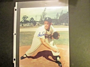 Clem Labine Brooklyn Dodgers Autograph Picture w/coa - Picture 1 of 1