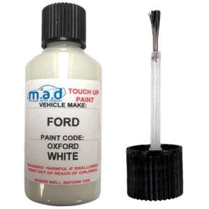 TOUCH UP PAINT BOTTLE FOR FORD OXFORD WHITE CODE YZ PAINT 30ML SCRATCH CHIP - Picture 1 of 1