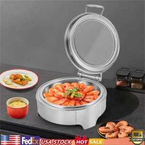 Elektrisches Edelstahl Chafer Chafing Dish Set Bain Marie Speisenwärmer 6,34 Quart - Bild 1 von 19