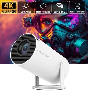 4k Smart Movie Projector Wifi6 Android 11 - Picture 1 of 21
