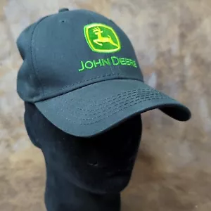 Gorra John Deere negra LandPro sarga logotipo bordado correa ajustable - Imagen 1 de 9