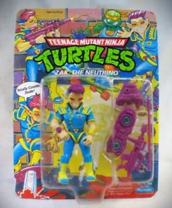 Action figure vintage TMNT Zak il neutrino -- non perforata -- come nuova su cartoncino - Foto 1 di 8