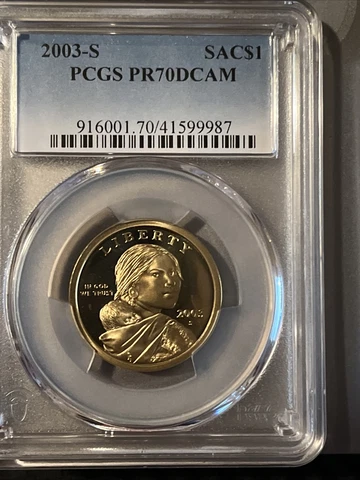 2003-S Sacagawea Dollar PCGS PR70DCAM - Top Grade - Nice!!! Cover