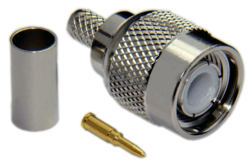 TNC Male Plug Crimp-On Connector End RF WiFi Antenna RG58 LMR-195 Cable 50 Ohm - Image 1 of 1