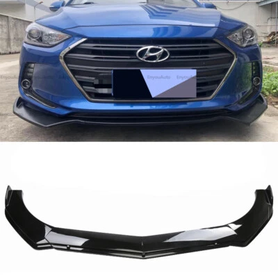 For Hyundai Elantra UNIVERSAL Front Bumper Lip Spoiler Splitter Glossy Black - Image 1 of 4