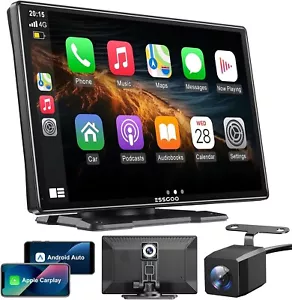 A-pple CarPlay & Android Auto,9 inch IPS Carplay Display,with 4K dashcam, 1080P - Picture 1 of 9