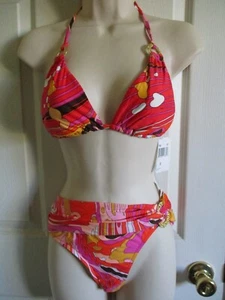 TG 8 COSTUME DA BAGNO BIKINI TRINA TURCHESE ANELLO ORO 2 PEZZI NUOVO CON ETICHETTE - Foto 1 di 3