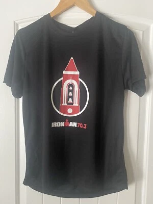 Camisa de carrera multi-logotipo Ironman 70.3 Muncie Triatlón 2016 para hombre S Foto 1 de 4