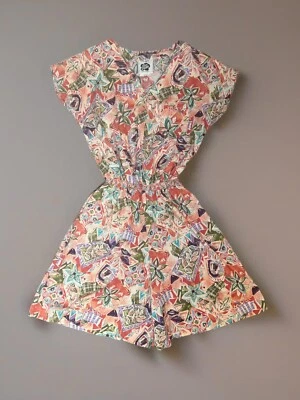 Mono corto vintage Hilo Hattie mameluco hawaiano años 80 retro hecho en hawaiano Foto 1 de 4