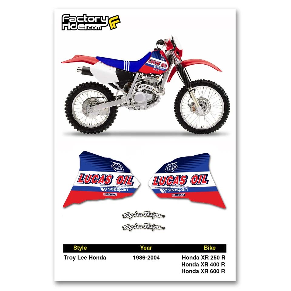 Kit de gráficos HONDA XR 250R/400R/600R 1986-2004 de Enjoy MFG Foto 1 de 4