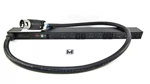 APC AP7867 6 OUTLET C19 METERED PDU RACK POWER STRIP 6FT TWISTLOCK 3 PHASE 208V - Picture 1 of 9