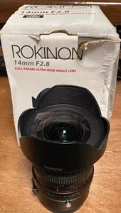 ROKINON 14mm F2.8 ED AS IF UMC FULL FRAME ULTRA WIDE ANGLE LENS FOR CANON-USED. - Picture 1 of 8