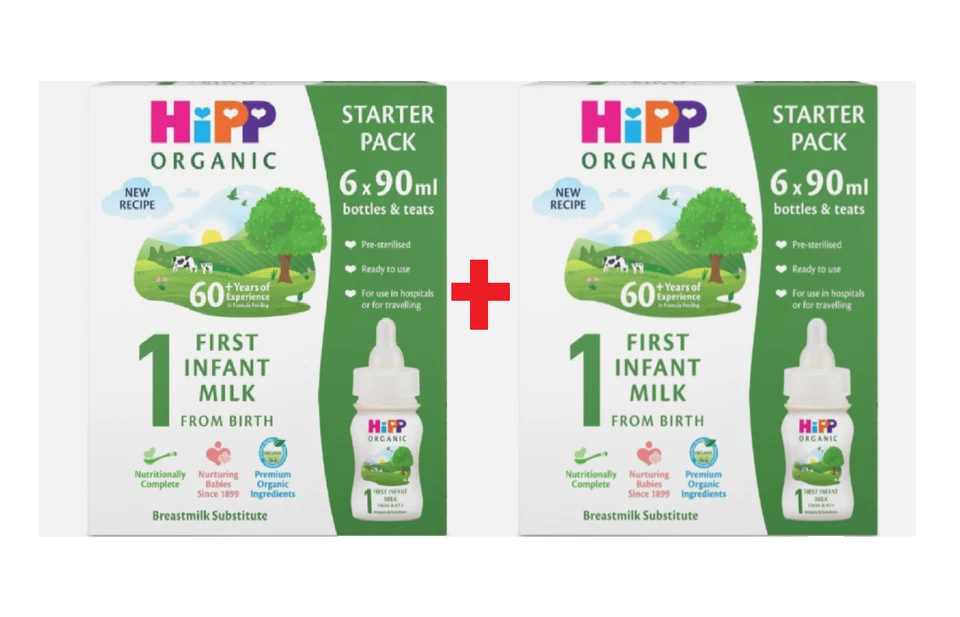 2 x Hipp Organic First Infant Baby Milk Ready To Feed (6 X 90Ml) - BB 10/12/25 - Image 1 of 1