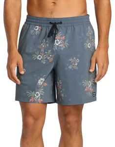 Pantalones Cortos de Voleibol Billabong Sundays Layback 17" - Azul Acero - Nuevos - Imagen 1 de 2